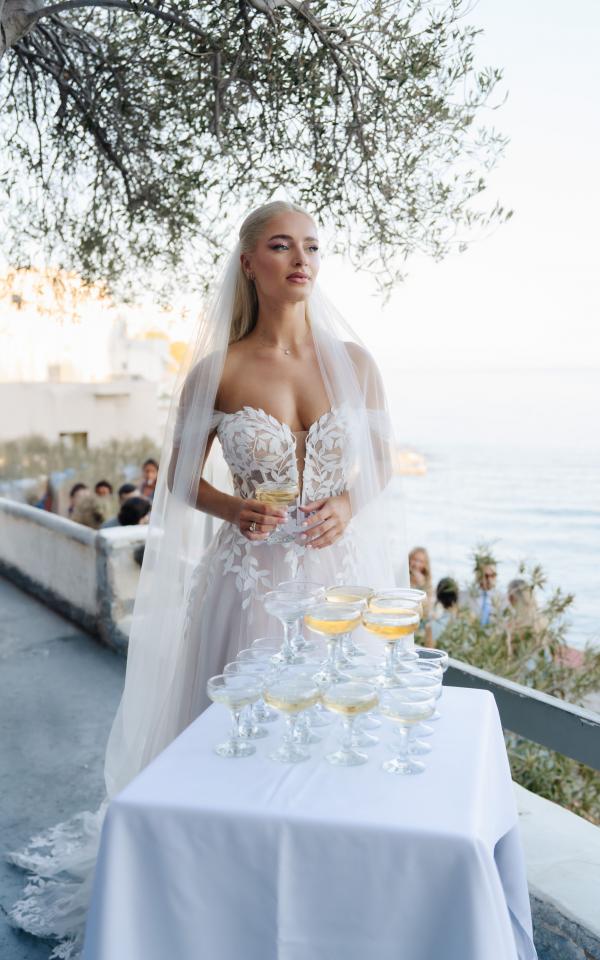 bride, white gown, syros, sea, greek island, wedding ceremony, greek wedding
