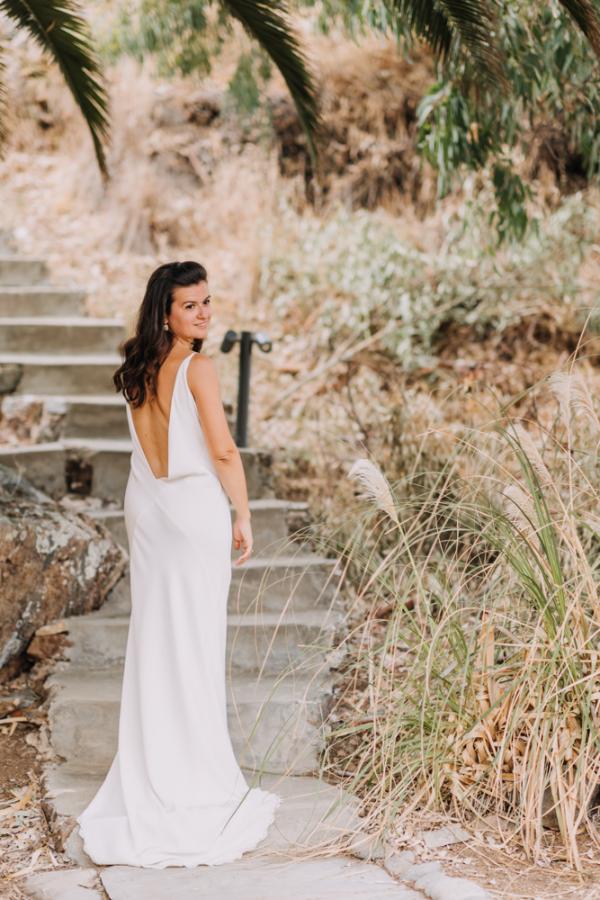 bride, white gown, serifos, greek island, greek wedding, wedding ceremony, nature, greece