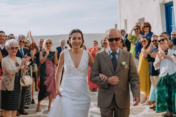 Greek wedding, Paros, greek island, wedding ceremony, wedding dress, bride