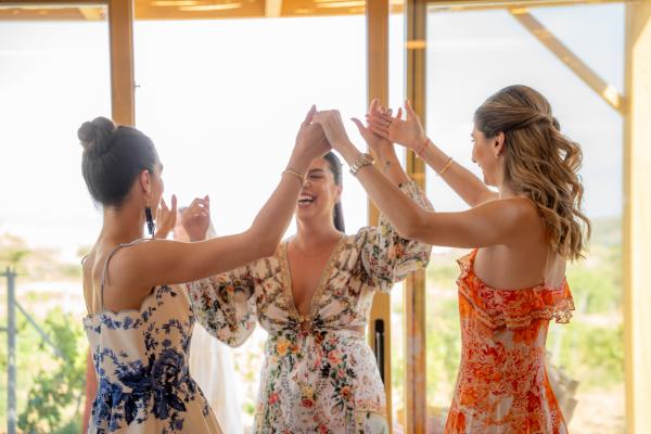 Greek wedding, Paros, greek island, pre wedding, bridesmaids