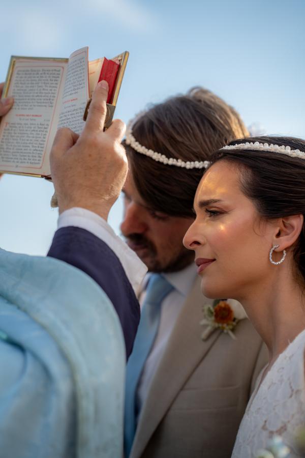 Greek wedding, Paros, greek island, wedding ceremony, exchange of vows