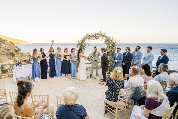 greek wedding, greek island, wedding venue, outdoor venue, sea, wedding ceremony