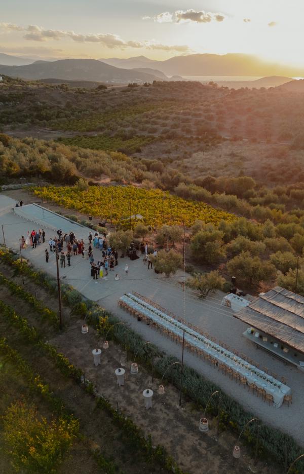wedding venue, greek wedding, countryside wedding, wedding decoration, sunset