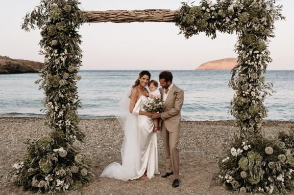 Greek wedding, Greek island, Serifos, wedding ceremony, wedding venue, sea, wedding decoration, flower decoration, wedding outfit