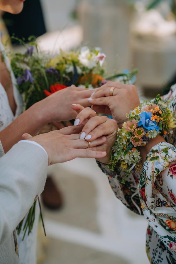 Greek wedding, Paros, greek island, wedding ceremony, union, bridal bouquet