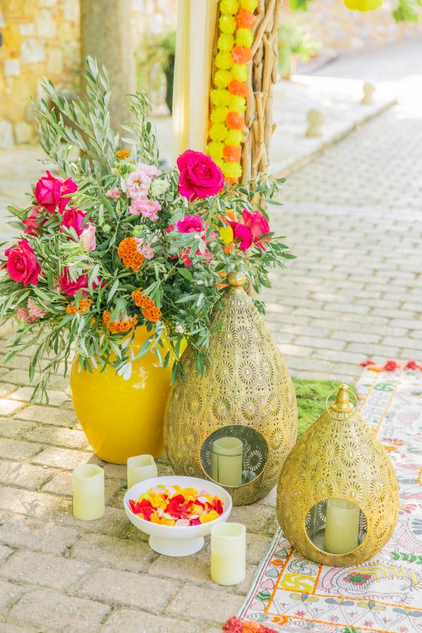 Indo-Greek wedding, wedding venue, wedding decoration, outdoor venue, flower decoration