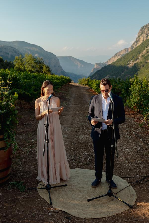 Greece, Greek venue, nature, green, vineyards, name giving, ceremony decoration, ceremony