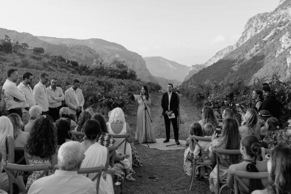 Greece, Greek venue, nature, green, vineyards, name giving, ceremony decoration 