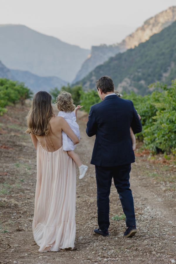 Greece, Greek venue, nature, green, vineyards, name giving, ceremony decoration 