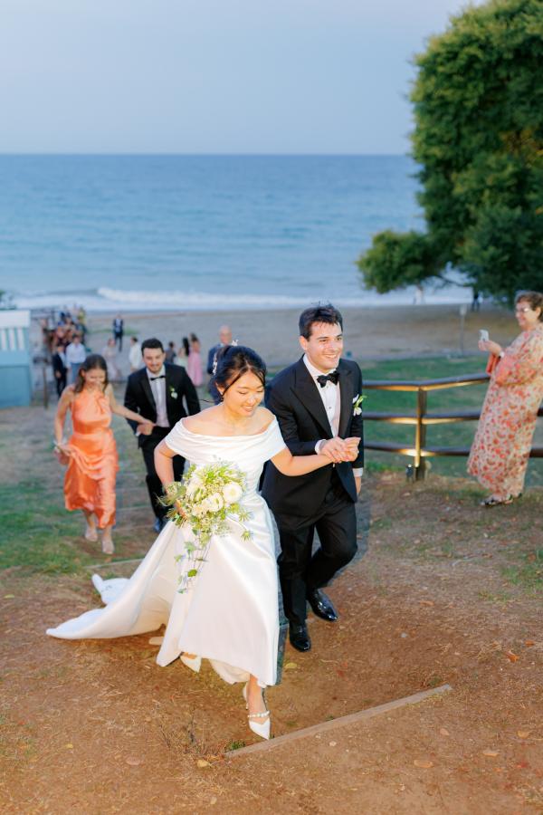 Greek wedding, Greece, Litochoro, wedding venue, wedding dinner, wedding party, outdoor venue, wedding outfit, wedding dress, wedding suit