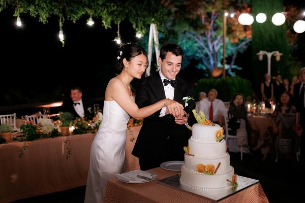 Greek wedding, Greece, Litochoro, wedding venue, outdoor venue, wedding dinner, wedding party, wedding cake