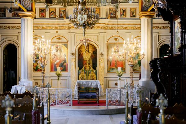 Greek wedding, Greece, Litochoro, Saint Demetrios Church, ceremony venue, Orthodox ceremony
